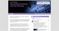 Desktop Screenshot of muziekbibliotheekvandeomroep.nl